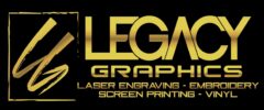 legacy graphics design black & gold logo